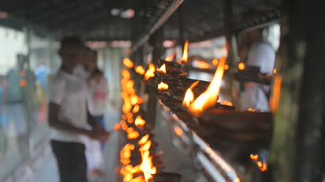 Burning-Candles-in-a-Sri-Lankan-Temple