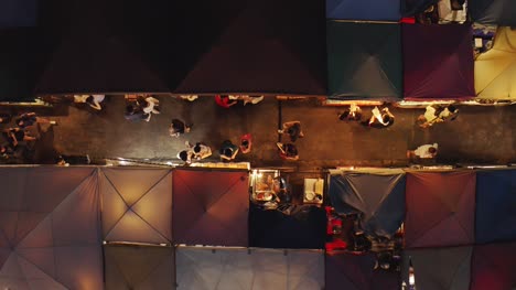 Night-Market-Food-Stall-Aerial-View